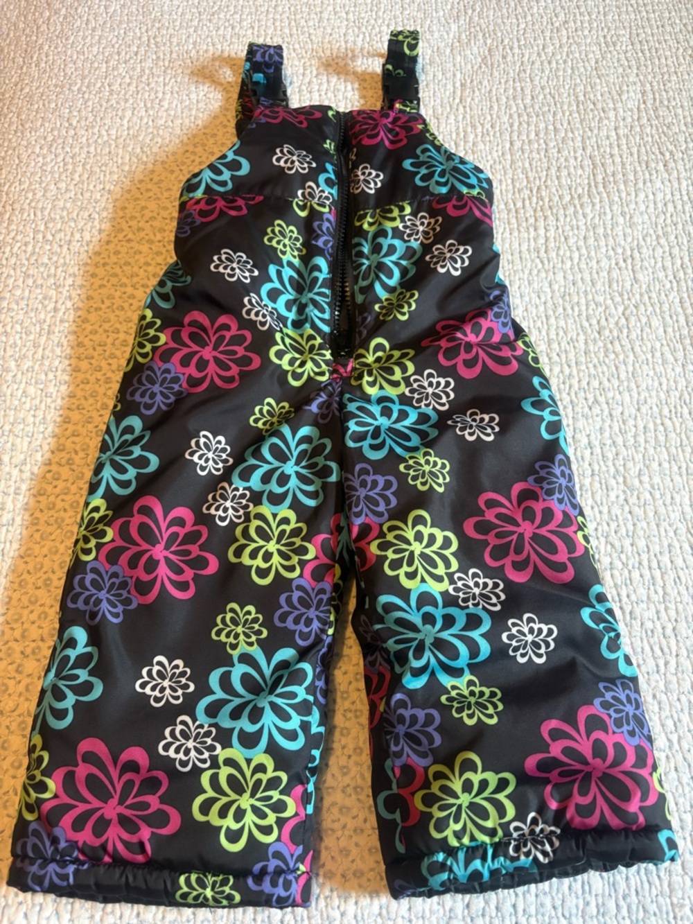 London Fog Floral Print Snow Bib